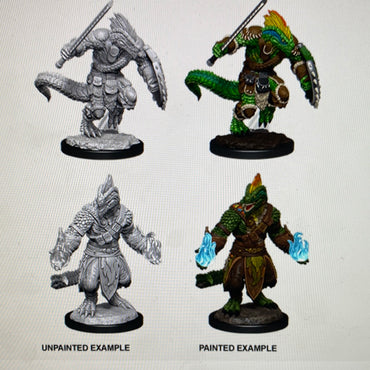 Nolzur’s Marvelous Miniatures: Lizardfolk Barbarian & Lizardfolk Cleric Wave 15