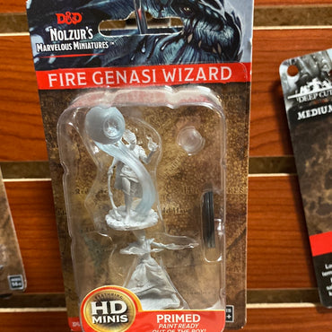 D&D Miniatures Fire genasi wizard