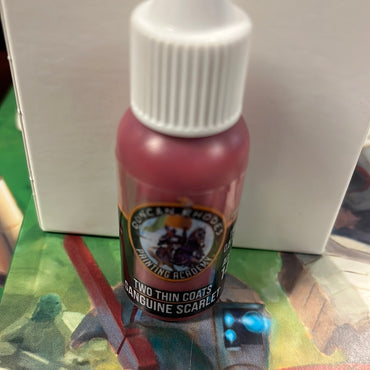 Two thin coats Sanguine Scarlet