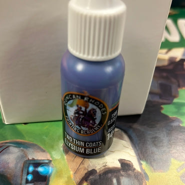 Two thin coats Elysium Blue