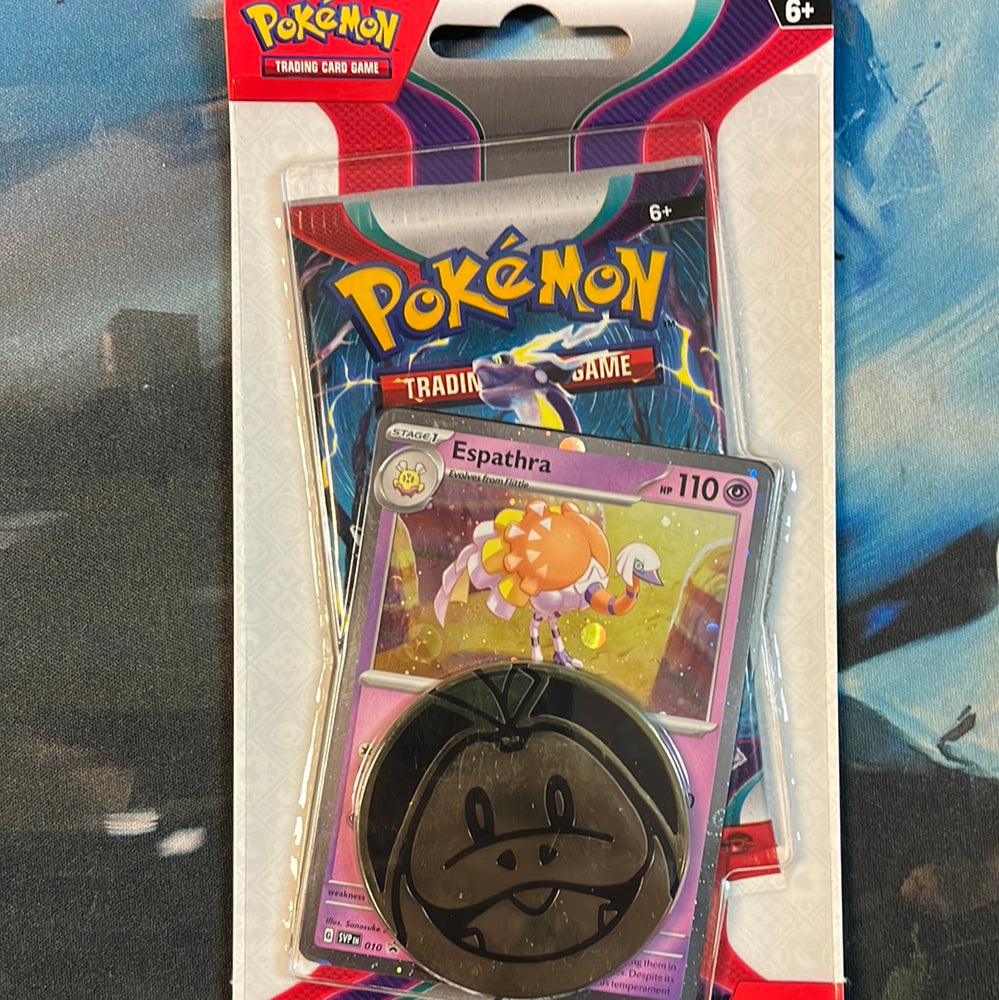 Scarlet & Violet Pack with card and coin
