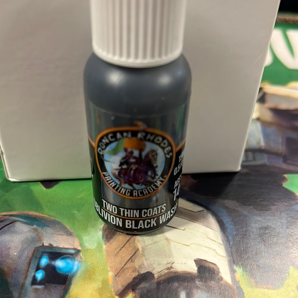 Two thin coats Oblivion Black Wash