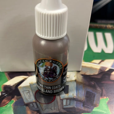 Two thin coats Wasteland Brown
