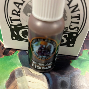 Two thin coats Flesh Wash