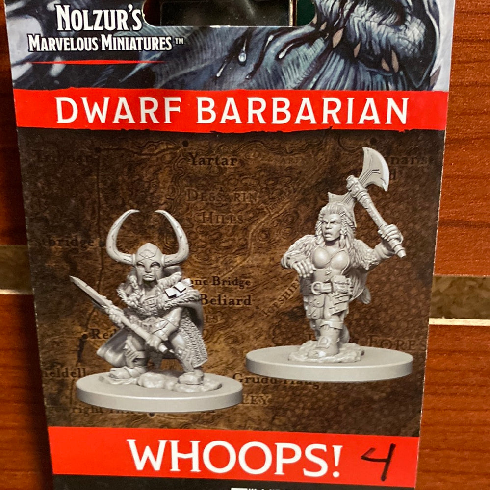 D&D Miniatures Dwarf Barbarian