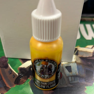 Two thin coats Yellow Flame