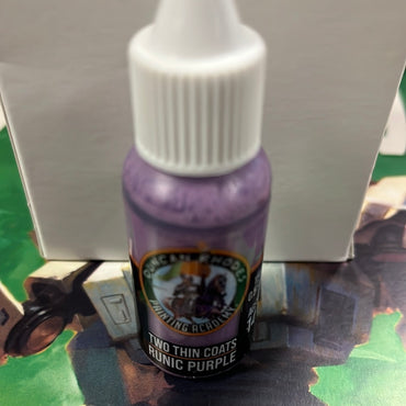 Two thin coats Runic Purple
