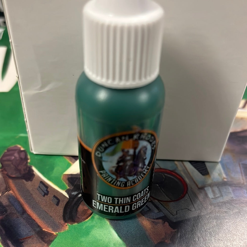 Two thin coats Emerald Green