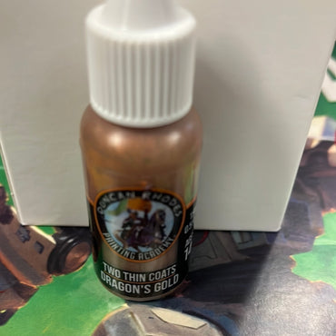 Two thin coats Dragon’s Gold