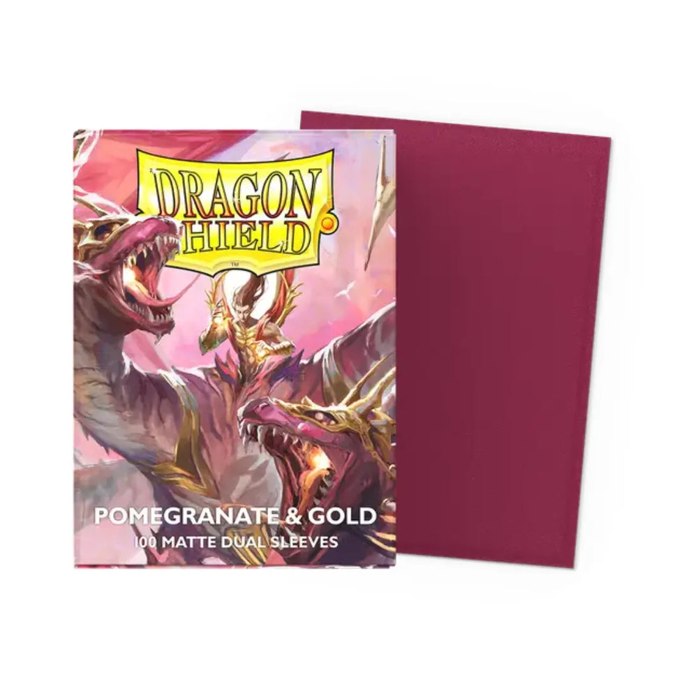 Dragon Shield Pomegranate & Gold 100 Standard Sleeves