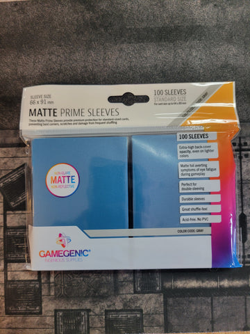 Gamegenic - 100 Matte Prime Sleeves Blue