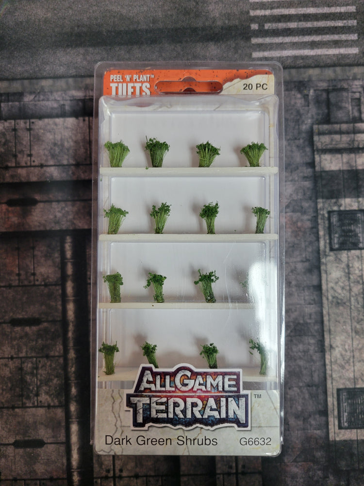 All Game Terrain - Tufts Dark Green Shrubs