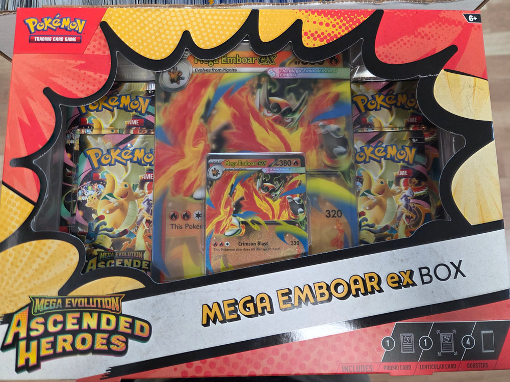 Ascended Heroes Mega Emboar EX box