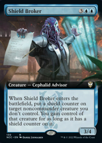 Shield Broker (Extended Art) [Streets of New Capenna Commander]