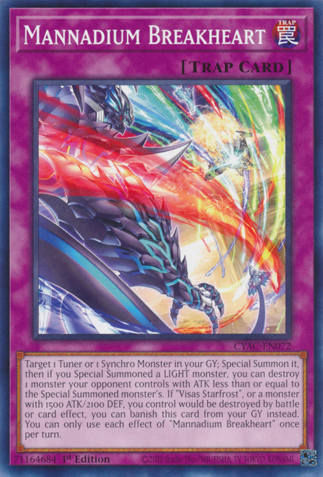 mannadium yugioh deck Mannadium Breakheart [CYAC-EN072] Common