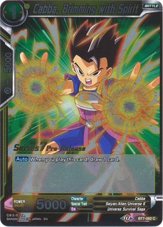 Cabba, Brimming with Spirit (BT7-082_PR) [Assault of the Saiyans Prerelease Promos]