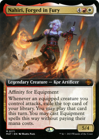 Nahiri, Forged in Fury (Extended Art) [March of the Machine: The Aftermath]