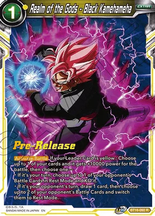 Realm of the Gods - Black Kamehameha (BT16-092) [Realm of the Gods Prerelease Promos]