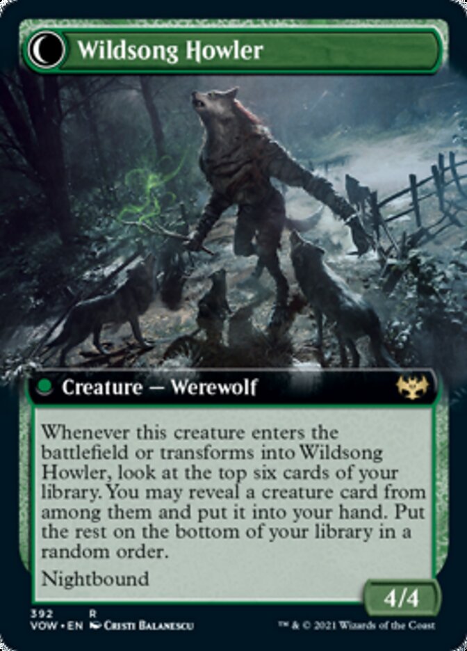 Howlpack Piper // Wildsong Howler (Extended Art) [Innistrad: Crimson Vow]