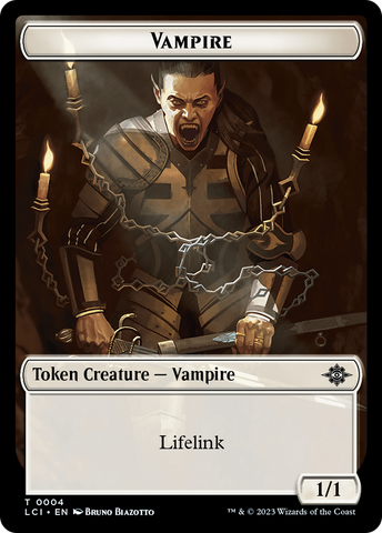 Vampire (0004) // Vampire Demon Double-Sided Token [The Lost Caverns of Ixalan Commander Tokens]