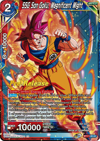 SSG Son Goku, Magnificent Might (BT17-138) [Ultimate Squad Prerelease Promos]