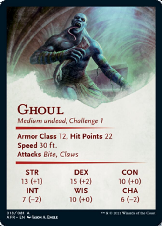 Ghoul Art Card (Gold-Stamped Signature) [Dungeons & Dragons: Adventures in the Forgotten Realms Art Series]