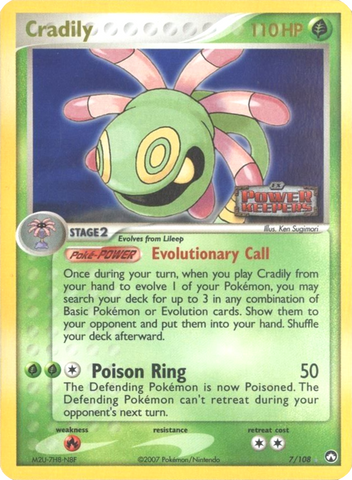 Cradily (7/108) (Stamped) [EX: Power Keepers]