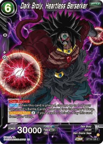 Dark Broly, Heartless Berserker (BT18-128) [Dawn of the Z-Legends]