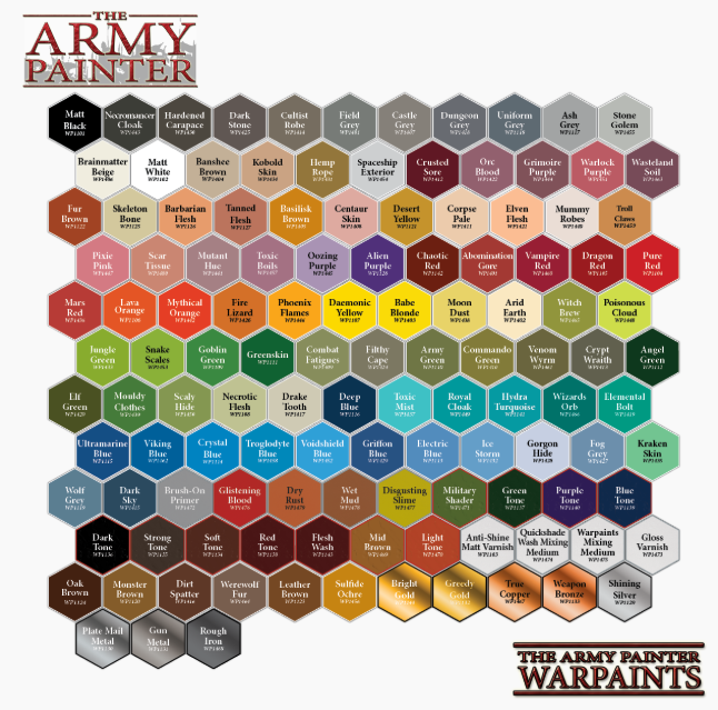 The Army Painter Warpaints Colors