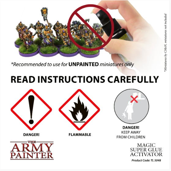 Magic Super Glue Activator (2019) | The Army Painter Warnings
