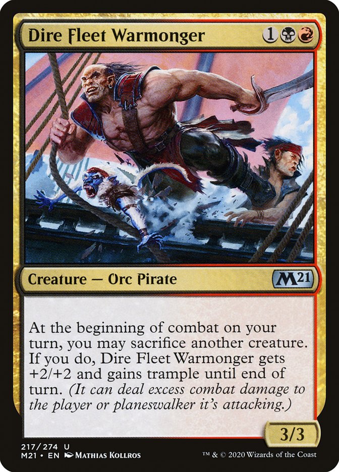 Dire Fleet Warmonger [Core Set 2021]