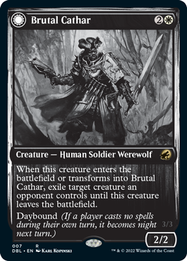 Brutal Cathar // Moonrage Brute [Innistrad: Double Feature]