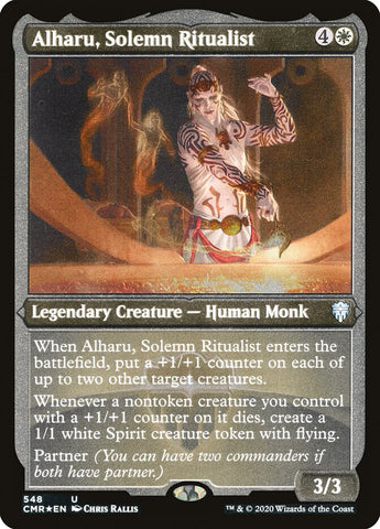 Alharu, Solemn Ritualist (Etched) [Commander Legends]