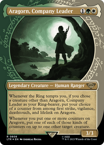 Aragorn, Company Leader (Showcase) (Surge Foil) [The Lord of the Rings: Tales of Middle-Earth]