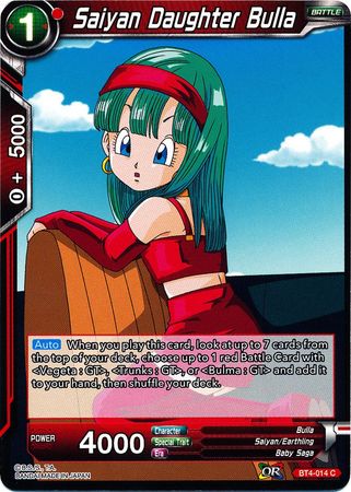 Saiyan Daughter Bulla (BT4-014) [Colossal Warfare]