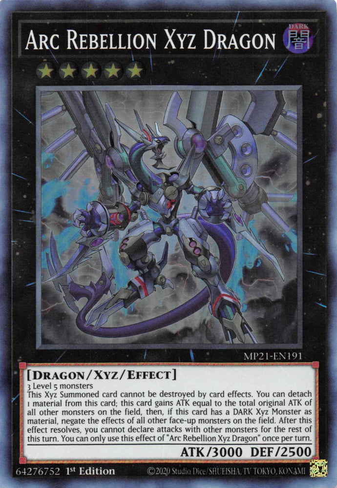 Arc Rebellion Xyz Dragon [MP21-EN191] Super Rare