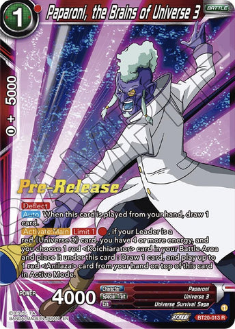 Paparoni, the Brains of Universe 3 (BT20-013) [Power Absorbed Prerelease Promos]