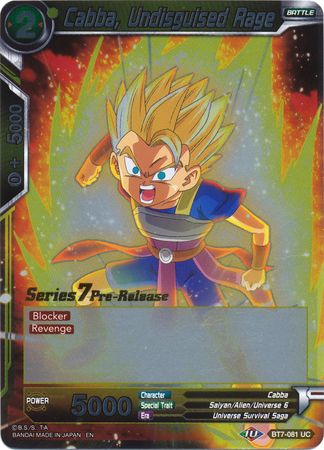 Cabba, Undisguised Rage (BT7-081_PR) [Assault of the Saiyans Prerelease Promos]