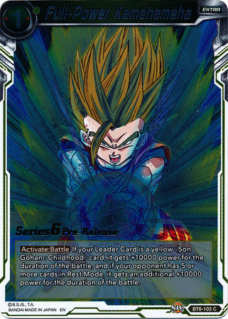 Full-Power Kamehameha (BT6-103_PR) [Destroyer Kings Prerelease Promos]