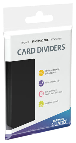 Ultimate Guard Card Dividers 10 pk - Black