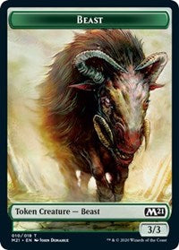Beast // Cat (011) Double-sided Token [Core Set 2021 Tokens]