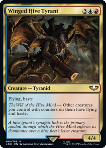 Winged Hive Tyrant (Surge Foil) [Universes Beyond: Warhammer 40,000]