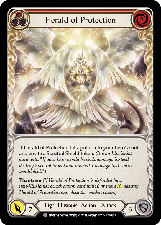 Herald of Protection (Red) [MON014] (Monarch)  1st Edition Normal