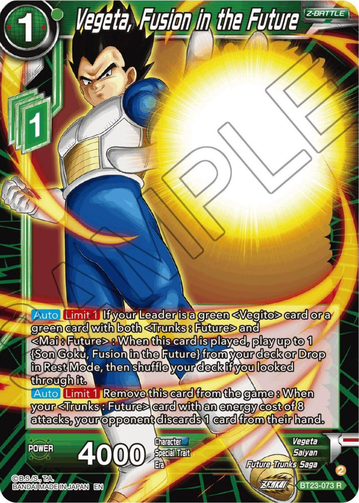 Vegeta, Fusion in the Future (BT23-073) [Perfect Combination]