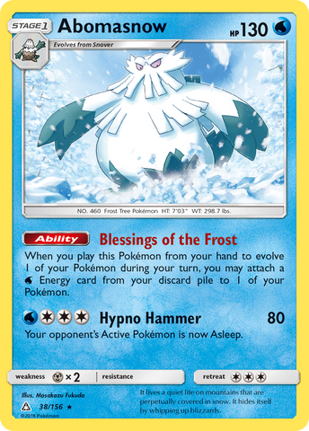 Abomasnow (38/156) [Sun & Moon: Ultra Prism]