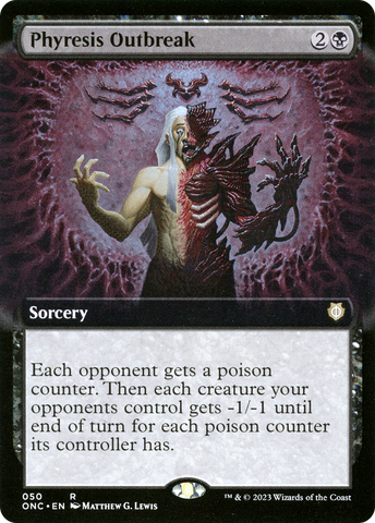 Phyresis Outbreak (Extended Art) [Phyrexia: All Will Be One Commander]