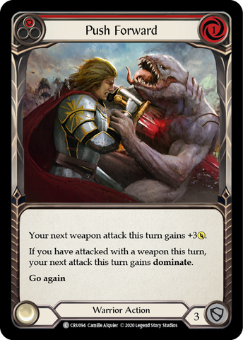 Push Forward (Red) [CRU094] (Crucible of War)  1st Edition Rainbow Foil