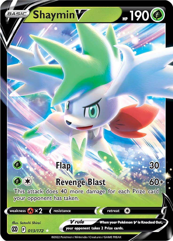 v card pokemon value Pokemon Brilliant Stars Shaymin V #13
