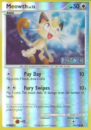 Meowth (106/146) [Burger King Promos: 2009 Collection]