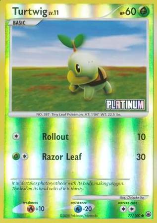 Turtwig (77/100) [Burger King Promos: 2009 Collection]